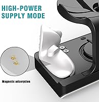 Vista 5 de Charging Dock for Meta Quest 3, Magnetic Charging Stand for Oculus Quest 3 VR Headset & Controllers, with 2 Rechargeable 1800mAh Batteries, USB-C