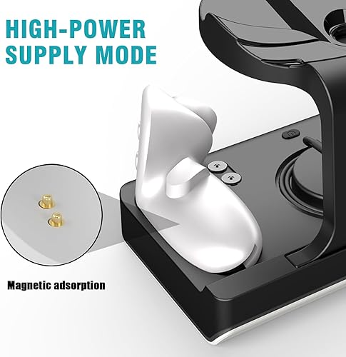 Miniatura 5 de Charging Dock for Meta Quest 3, Magnetic Charging Stand for Oculus Quest 3 VR Headset & Controllers, with 2 Rechargeable 1800mAh Batteries, USB-C