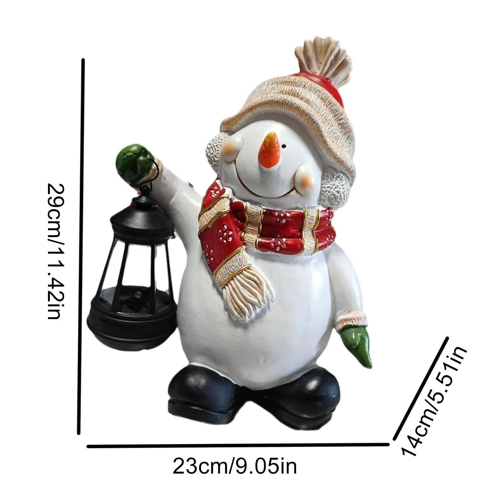 Decorativo De Muñeco De Nieve Para Navidad Estatuilla De Resina Con Luz | Decoraciones Festivas Y Decoración Del Hogar Para Casa Vacaciones Lugar De Trabajo Patio Trasero Jardín Fes