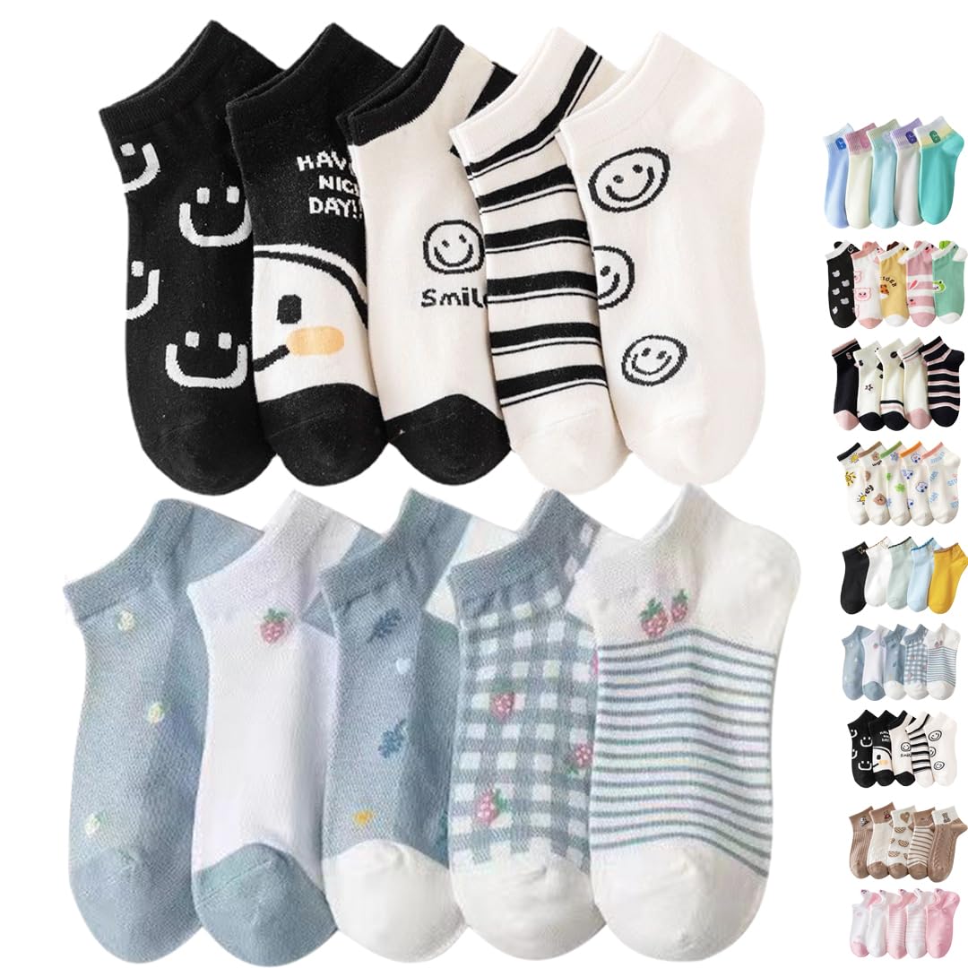 sweet caboodles Women’s Ankle Length Socks – Pack of 10 Pairs | Odor-Free & Breathable-picture-10