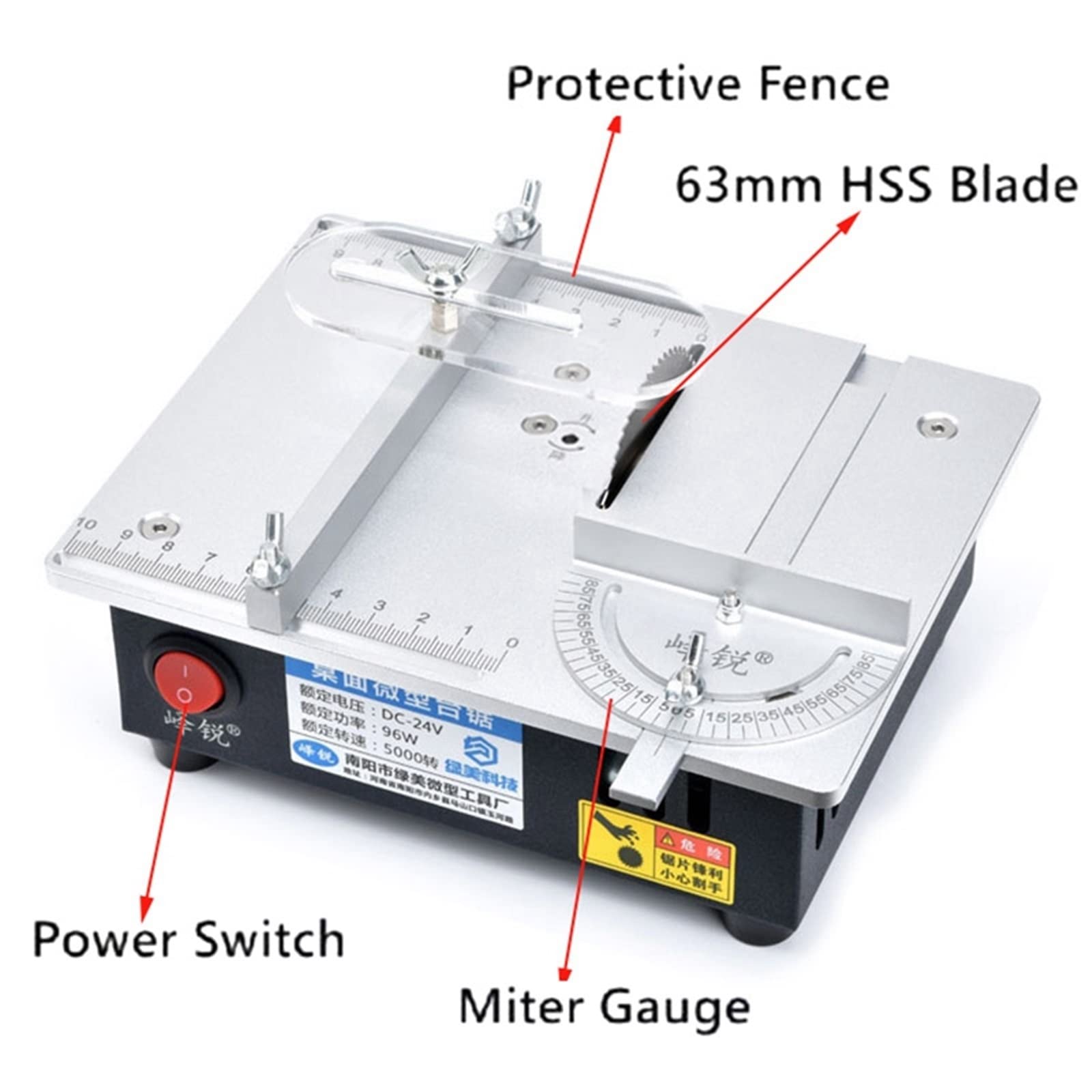 Mini sierra de panel mesa S3, banco pequeña eléctrica for carpintería, modelo Hobby hecho a mano, herramienta corte for manualidades, Motor 775 63mm/2,5 pulgadas,Maquinaria eficiente