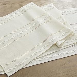 Rustic Linen Table Runner, Boho Farmhouse Small Table Runners 36 Inches Long for Kitchen Dining Room Party Bedroom Dresser Decor, Ivory, 13x36 Inches Rustic Linen Table Runner Boho Farmhouse Small Table Runners 36 Inches Long for Kitchen Dining Room Party Bedroom Dresser Decor Ivory 13×36 Inches