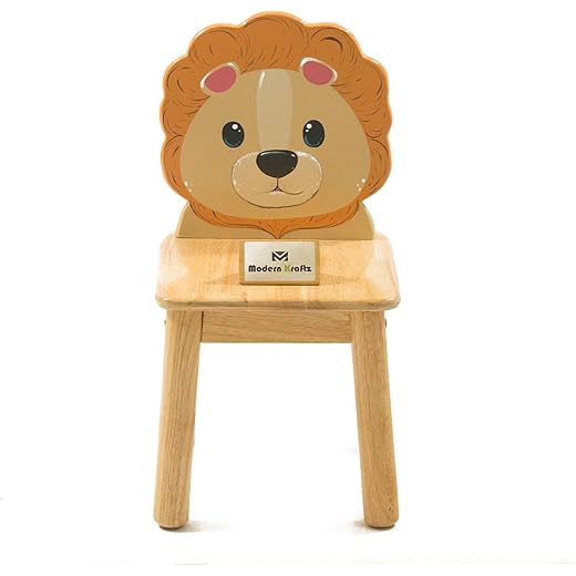 Lion Themed Solidwood Kids Chair