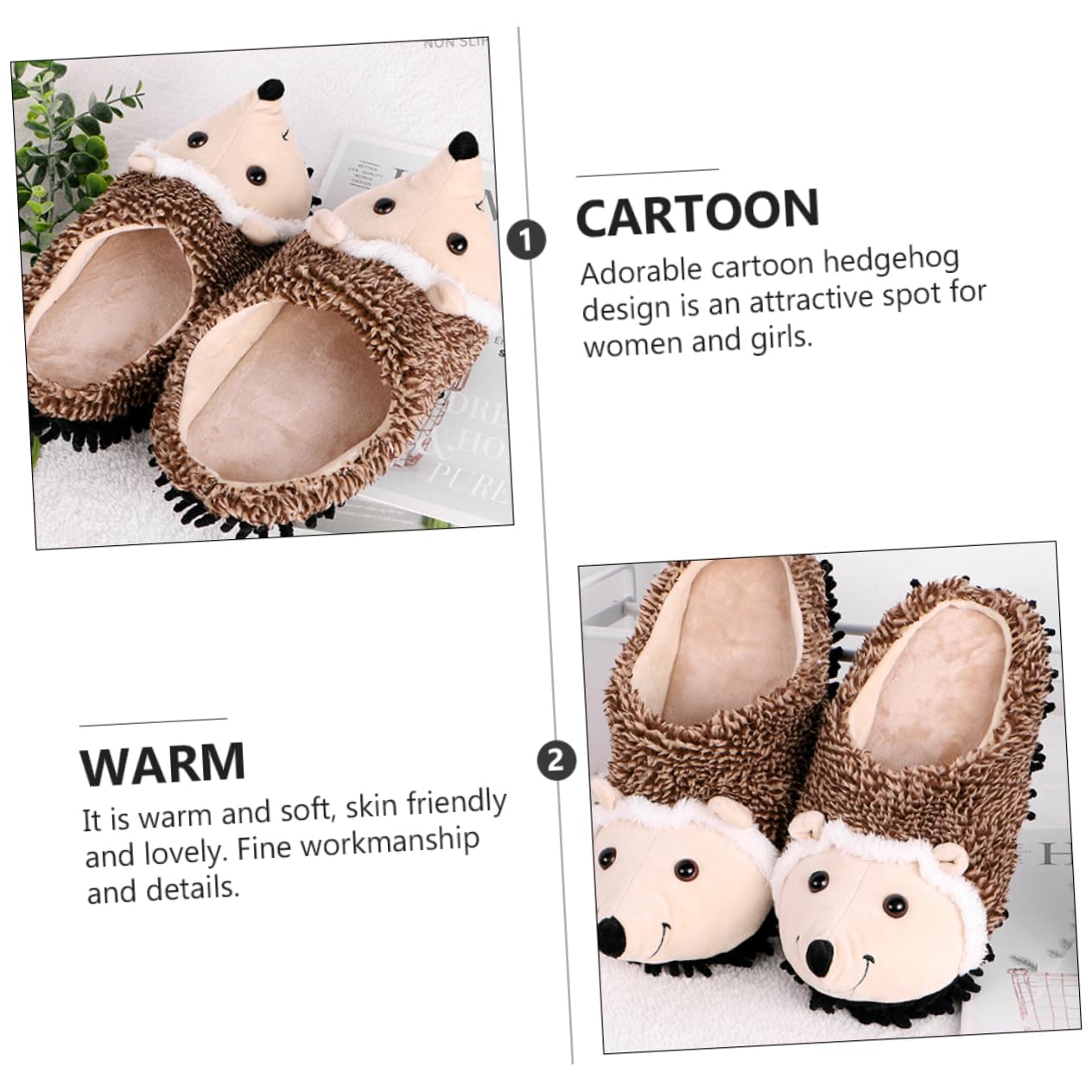 Pantuflas De Erizo Zapatilla De Adulto Zapatillas De Casa De Felpa Zapatillas De Casa Lavables Zapatillas Lindas Para Mujer Trapeador Limpiador De Pisos Empeine: Algodón Shu
