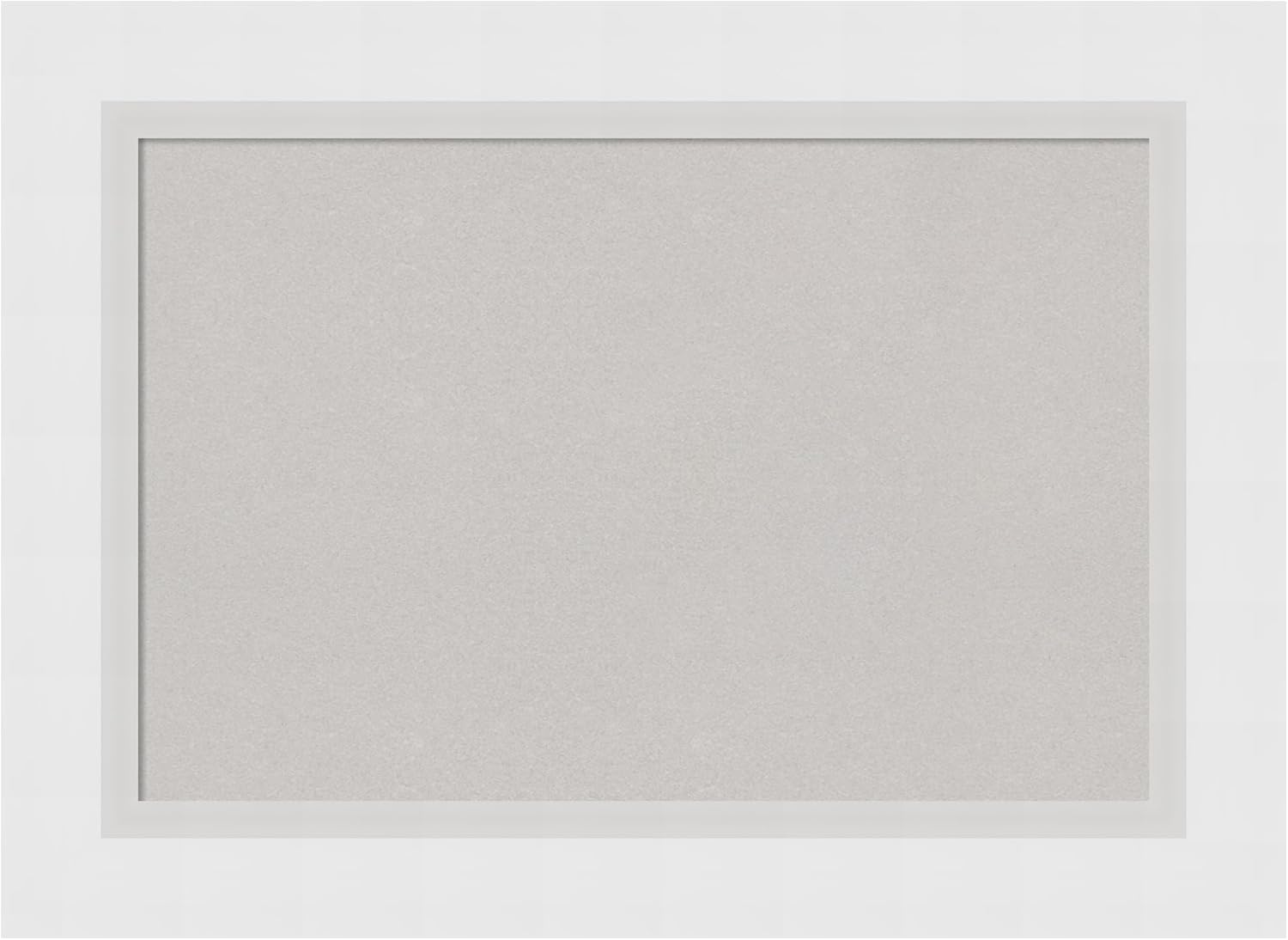 Amanti Art Grey Cork Board for Wall (22 x 16) Bulletin Board with Blanco White White Wood Frame, Small Cork Board for Office, Modern Corkboard for Wall, Pin Board from WI, USA