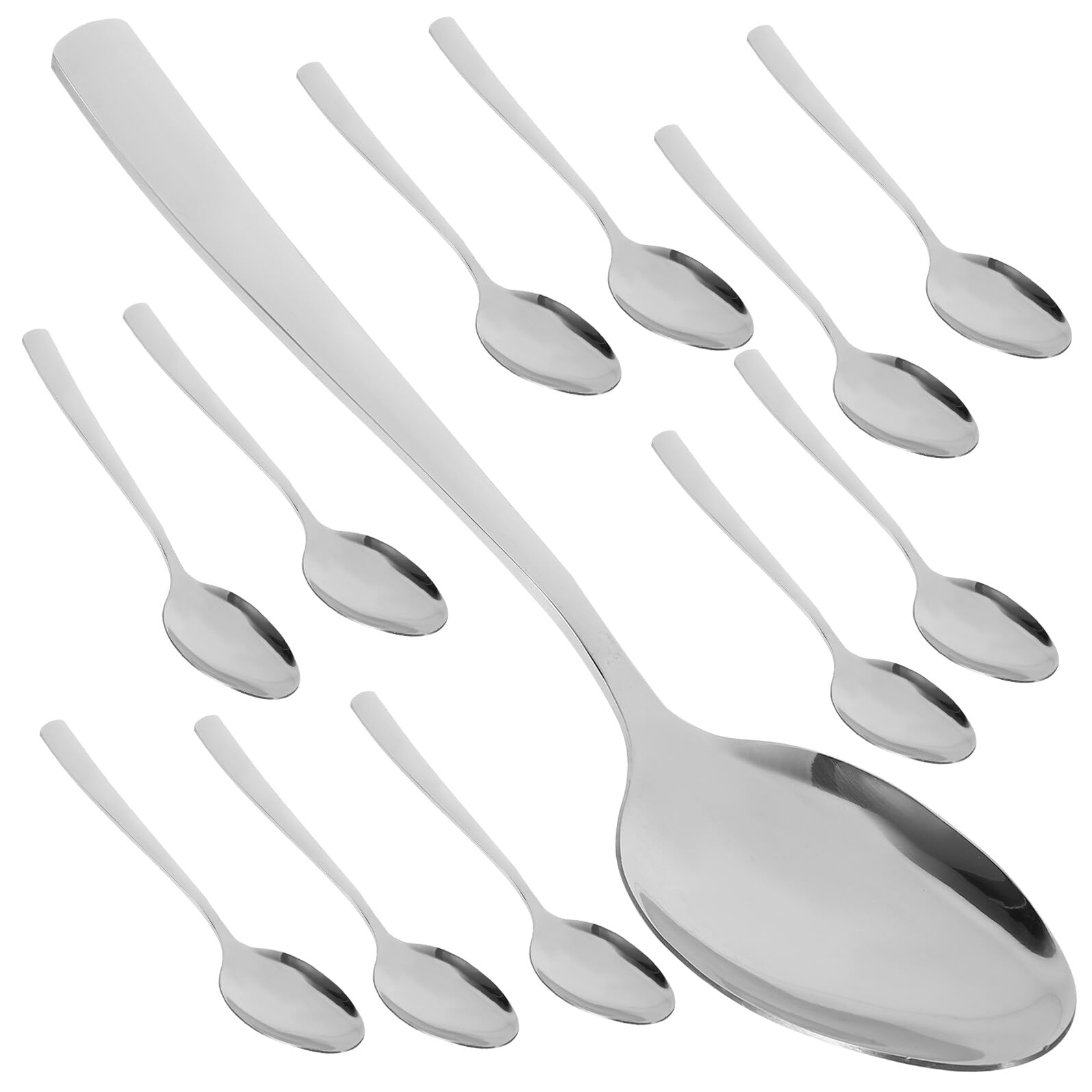 GALPADA 12 Pezzi Cucchiai da Tavola in Acciaio Inox Cucchiai per Mangiare e Pranzi Formali per Antipasti e Dessert Facili da Pulire