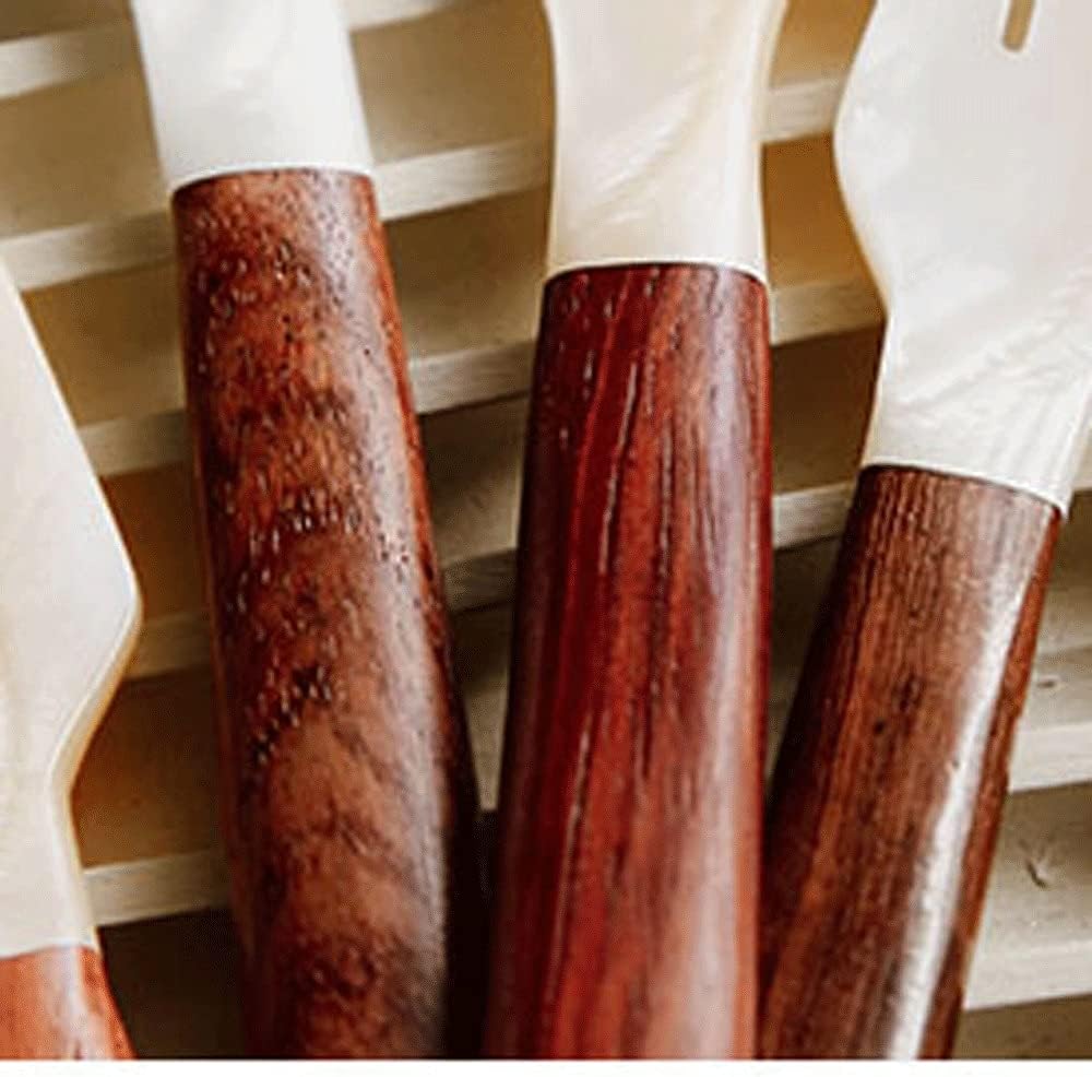 Dinner Forks Brown Wooden Handle Shell Fork, Cute, Practical And Convenient for Home Use 12cm*2cm