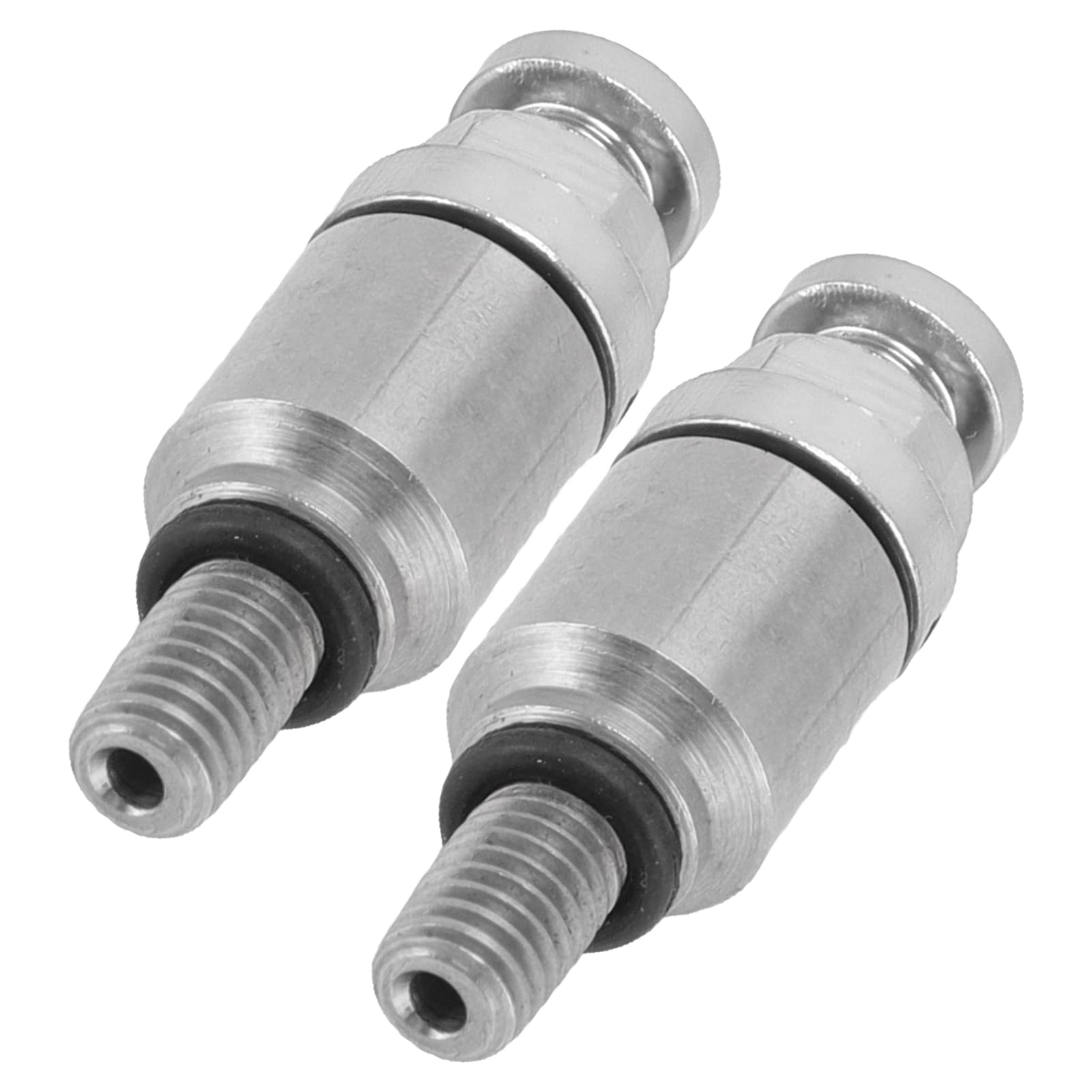 Valvola di Sfiato Forcella Acciaio Inossidabile Valvola di Sfiato Forcella di Facile Installazione Lega di Alluminio M5x0.8 Durevole per Moto (D'argento)