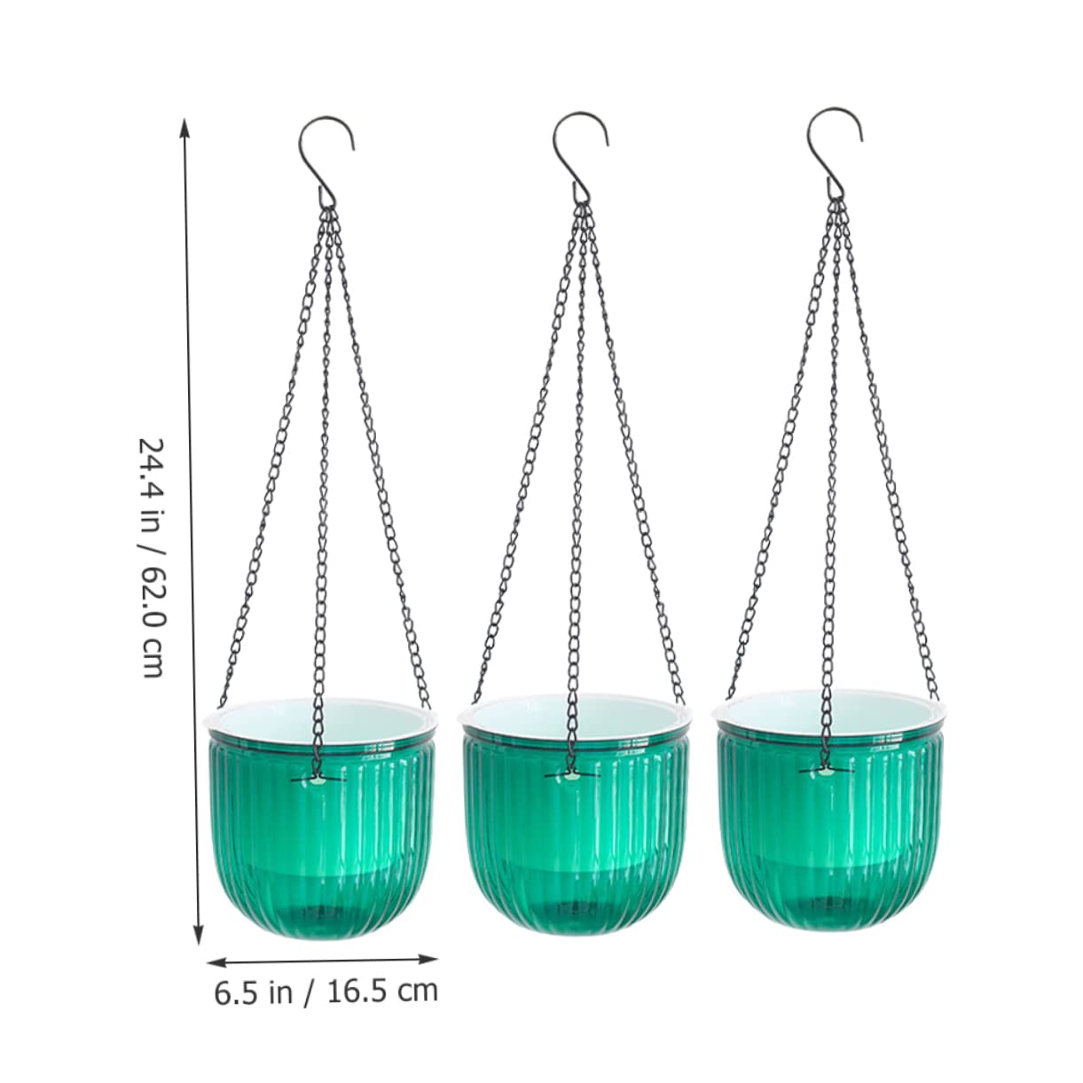 SUPVOX 3pièces Jardinière Suspendue Auto-irrigable Pot De Fleurs à Arrosage Automatique Jardinière pour Plantes Intérieur Pot De Pépinière
