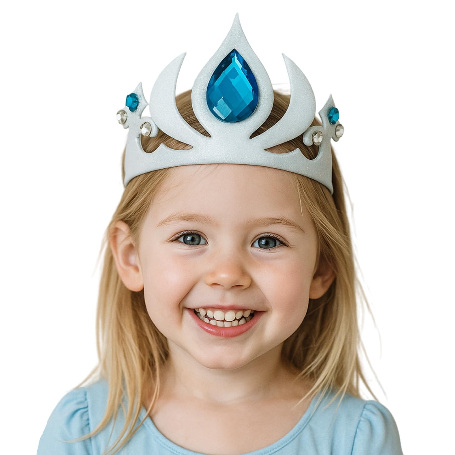 SYGA Elsa Flame Children Girl Baby Crown Headband, Baby Photo Shoots, Full Moon For 1 Year Old Baby Crown Head Hair Accessories (Silver)-image-24