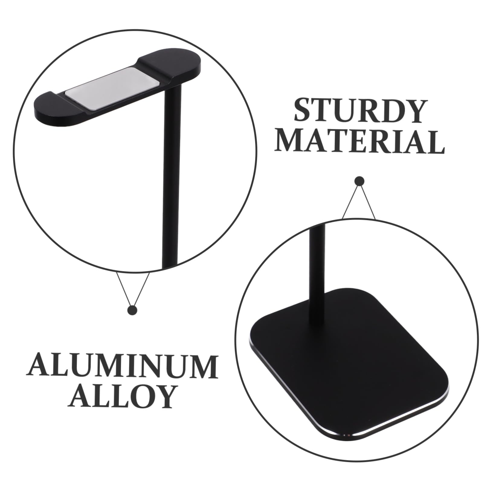 Uonlytech Supporto Cuffie da Scrivania Nero in Lega di Alluminio