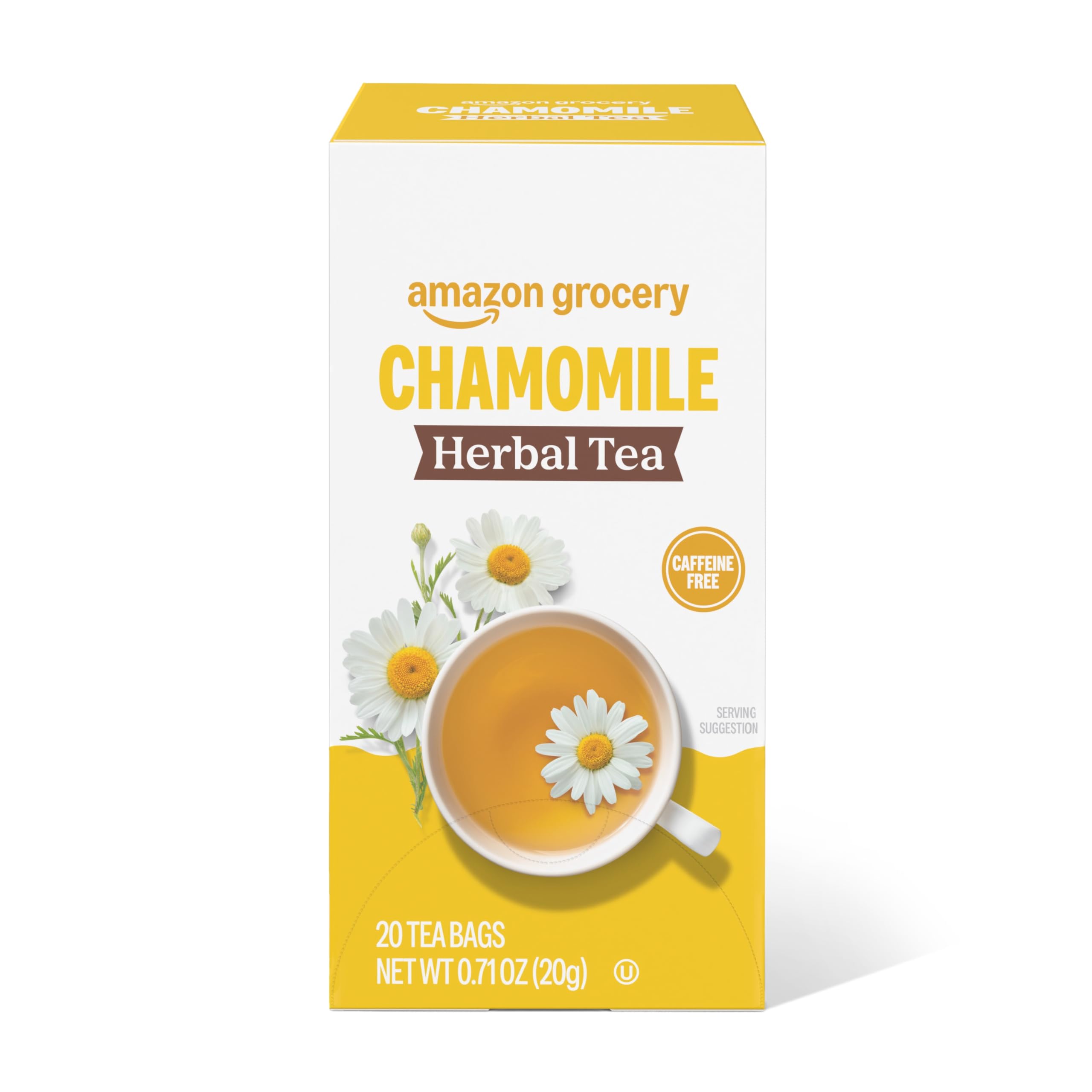 Amazon Grocery, Chamomile Herbal Tea Bags, 20 Ct