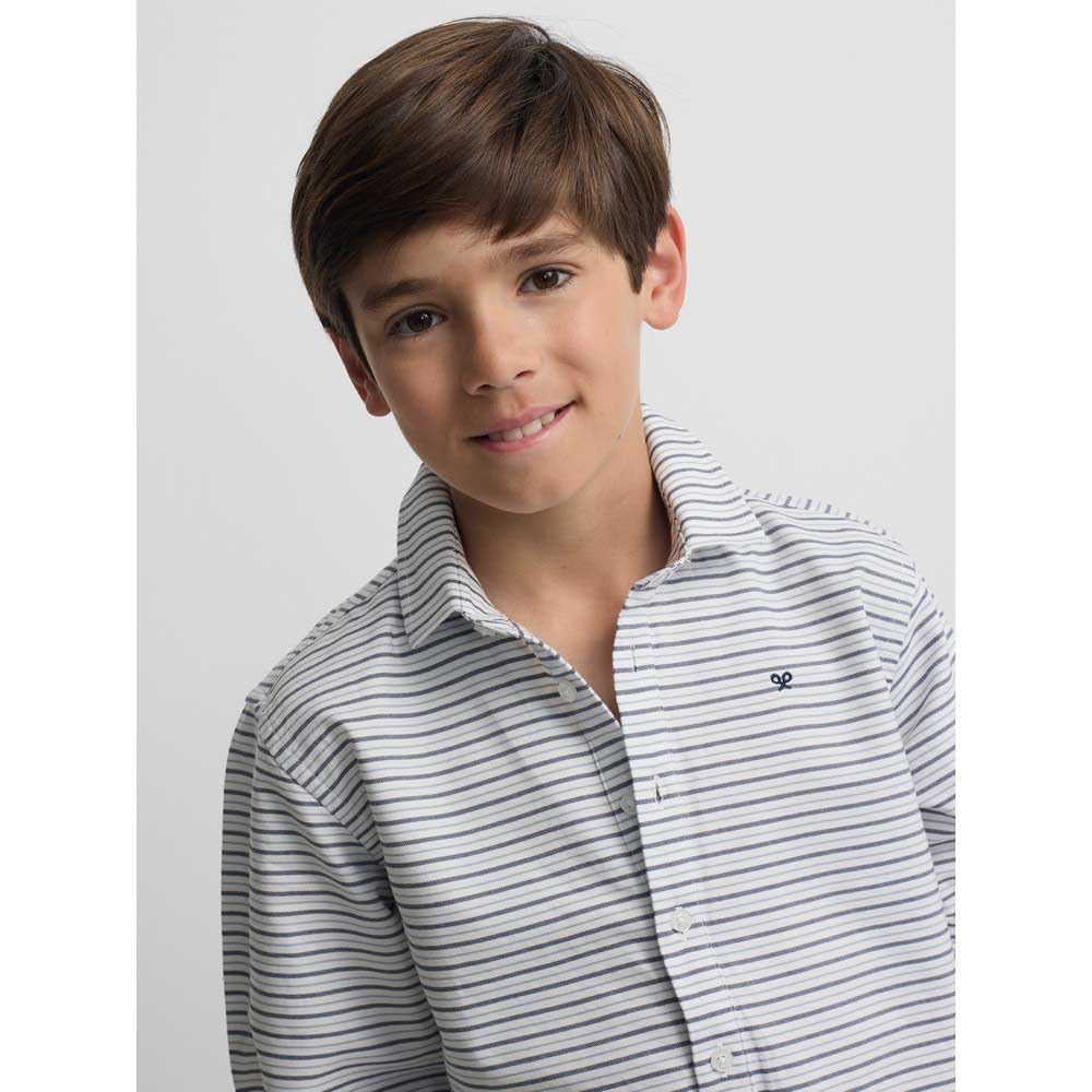 SILBON Camicia A Maniche Lunghe Striped Oxford Casual 8 Years