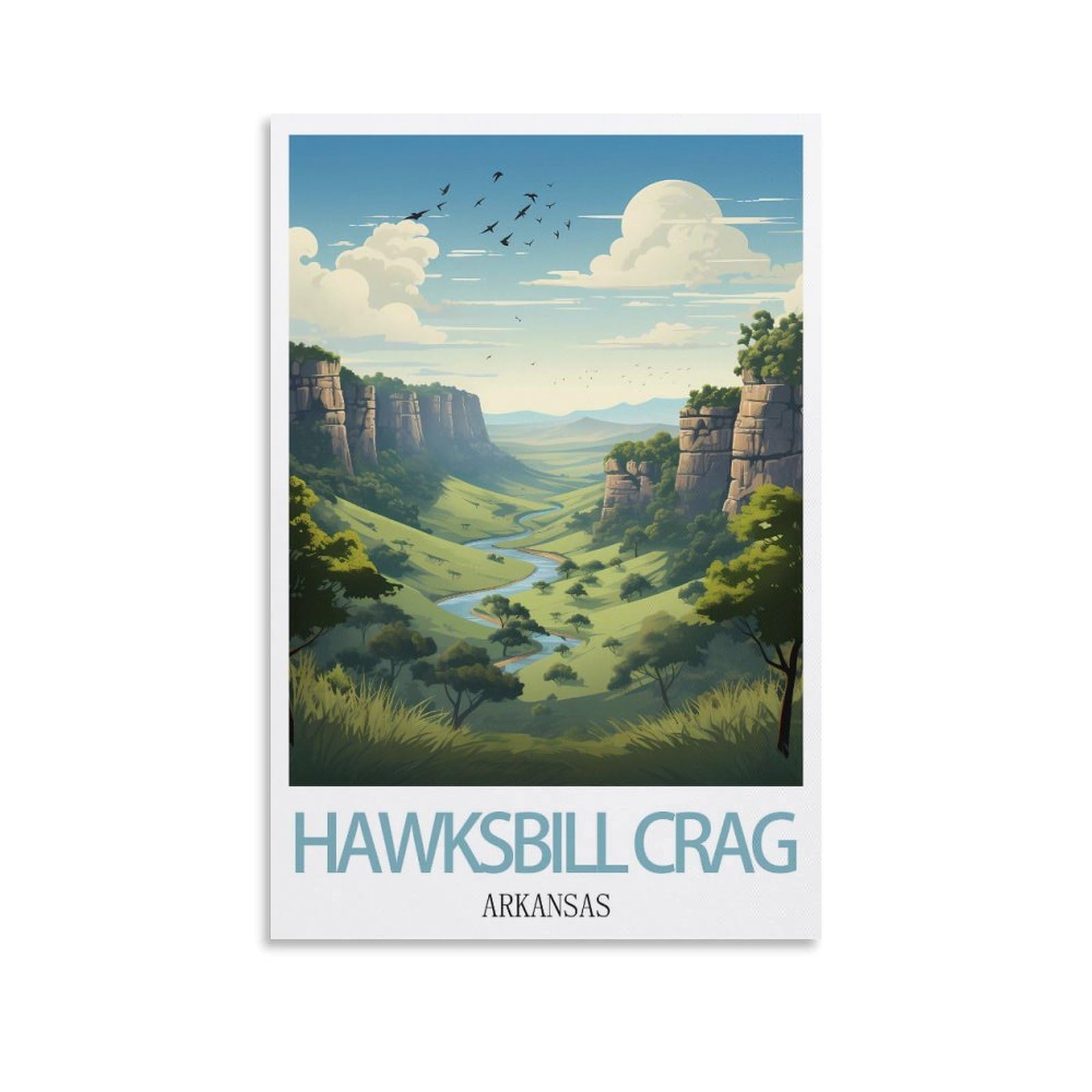 Metal Tin Sign Plaque Poster,Hawksbill Crag Arkansass,Vintage Plaques Poster Plaque Decor Retro Posters Gallery Wall Art Print 20x30cm