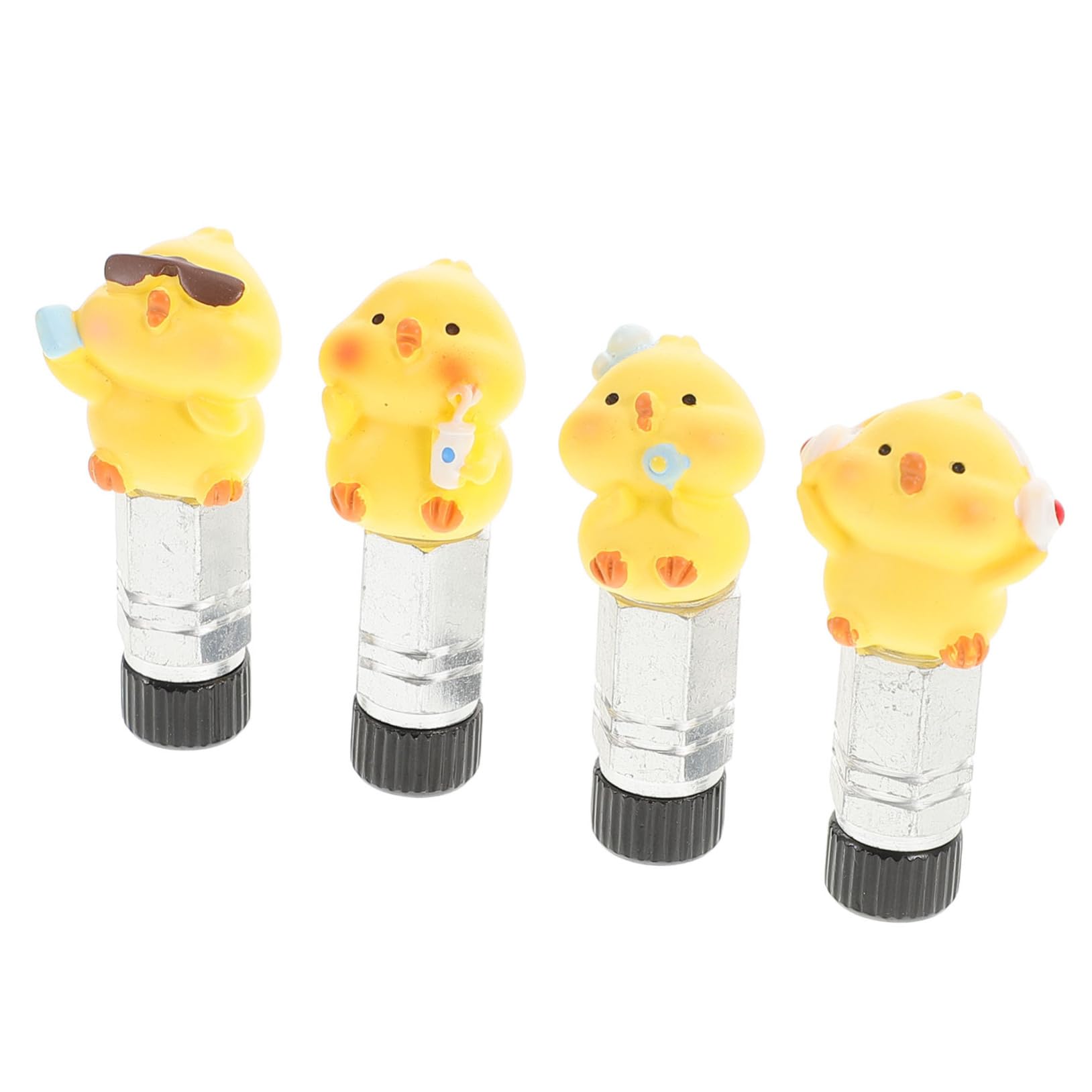 BESPORTBLE Cute Bicycle Tire Valve Caps Duck Valve Stem Caps Glasses Ghost Design for Bike