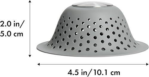 Miniatura 3 de OXO - Protector de drenaje de silicona de buen agarre para drenaje emergente y regular, color gris, talla única