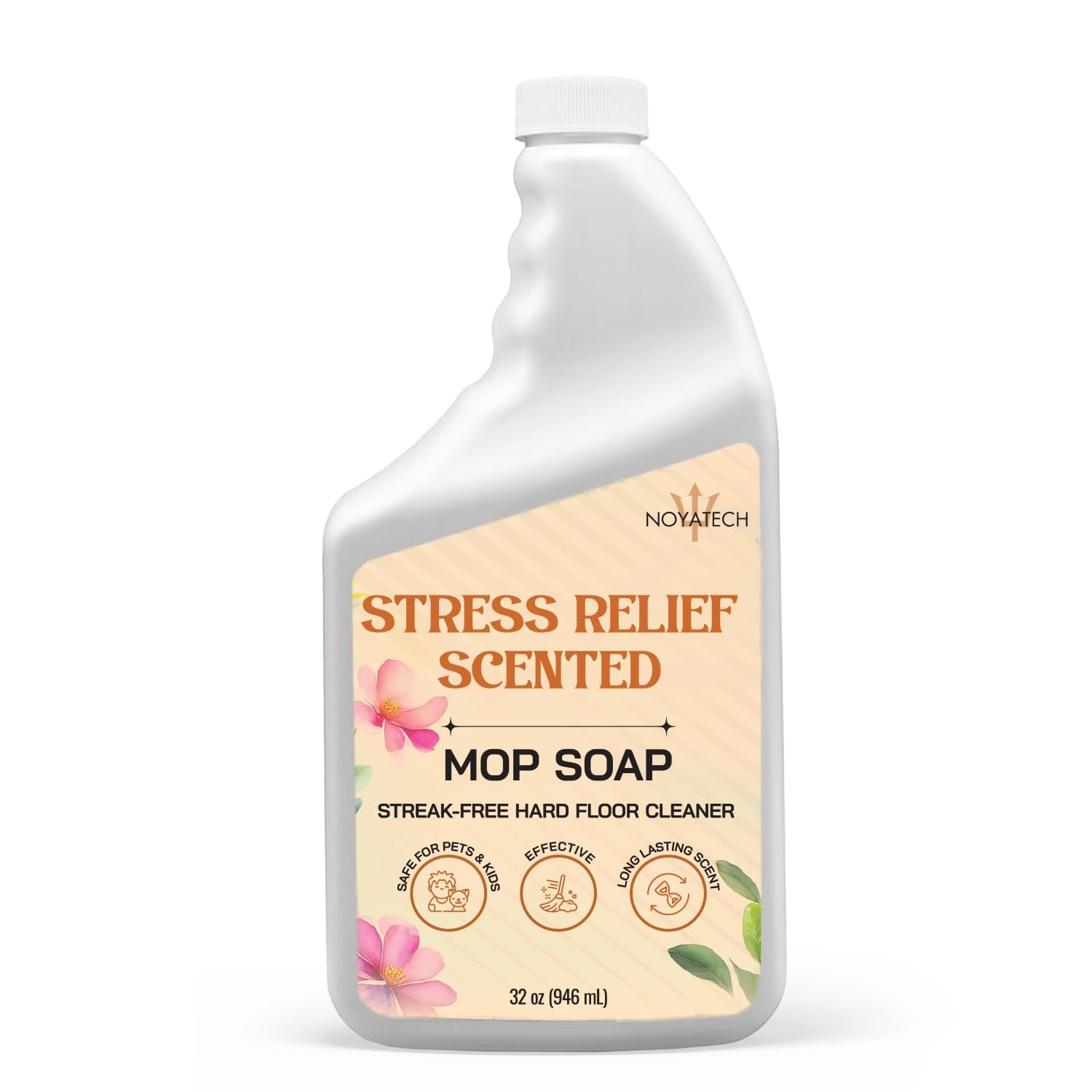 NOYATECH Mop Soap Highly Scented Stress Relief Fragrance. Floor Cleaner Concentrate – Non-Toxic, Pet safe, No Residue – Safe for Tile, Stone, Marble,