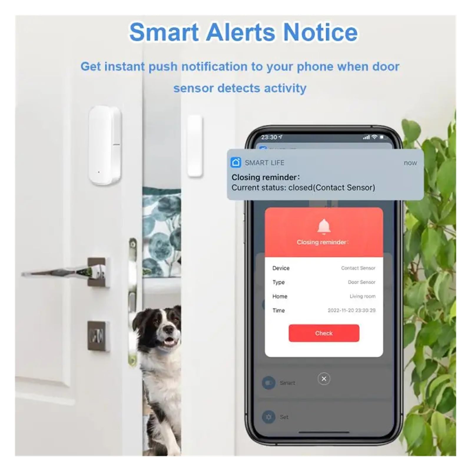 Alarmas De Puerta, Sensor de puerta y ventana Tuya ZigBee, detectores de puerta abierta/cerrada, protección de seguridad, Control remoto de vida inteligente a través de Alexa Para La Seguridad Del Hog