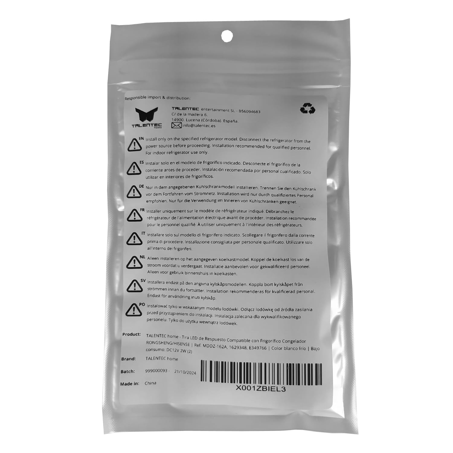 Striscia LED Per Frigorifero HISENSE/RONGSHENG - Bianco Freddo, 12V, 2W, Compatibile Con MDDZ-162A, 1629348 - Foto 14