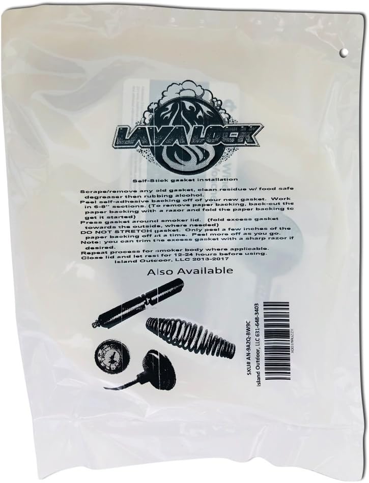 LAVALOCK 1/2" x 1/8" Nomex Grilling High Temp BBQ smoker gasket, white self stick