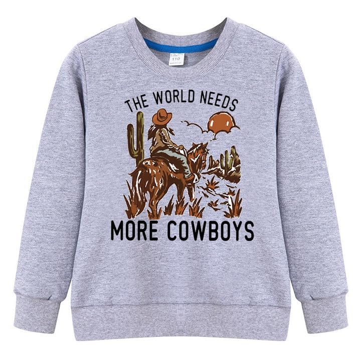 Image of Toddler Baby Boys Sweatshirt Cotton Long Sleeve Letters Graphic Print Pullover Crewneck Tops