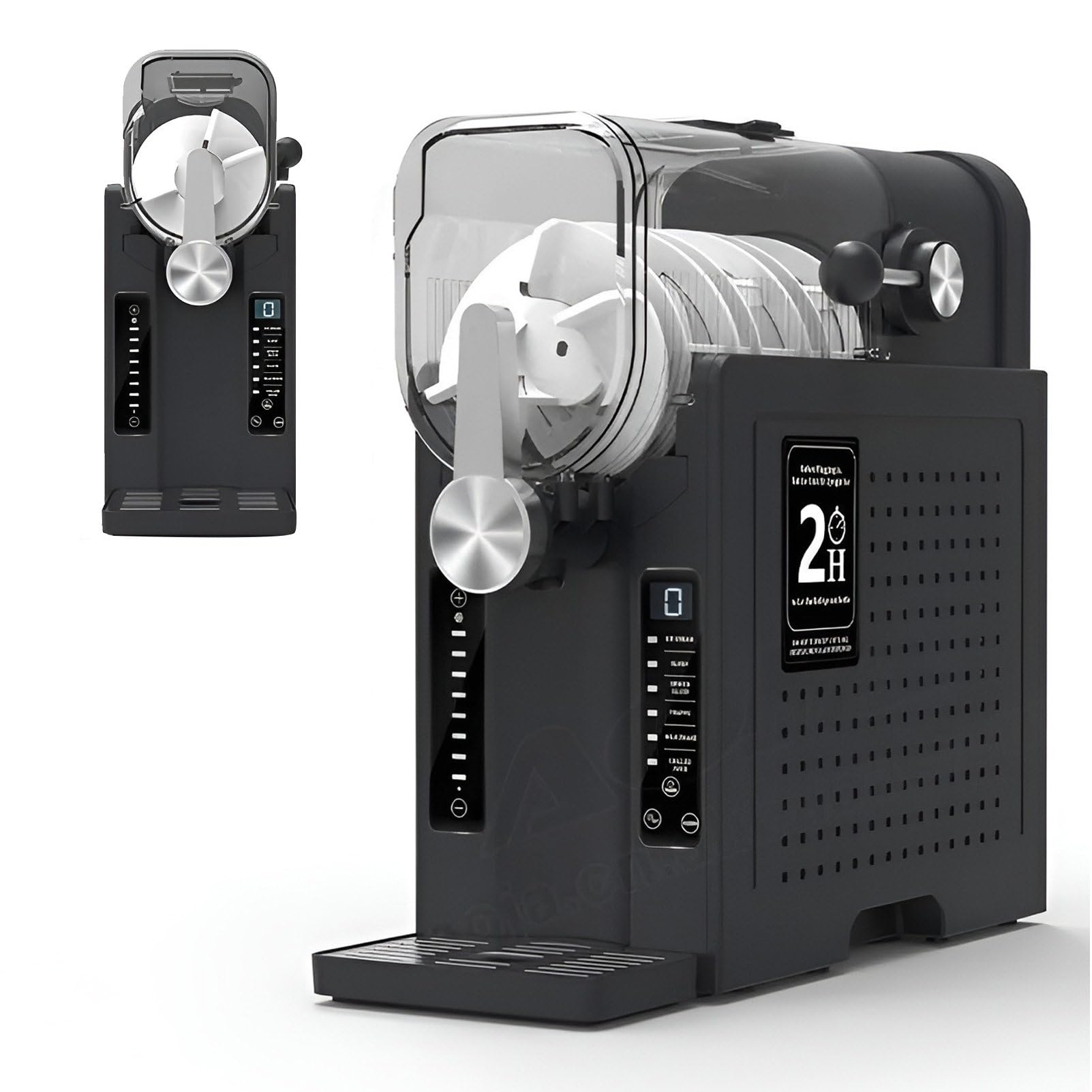 Slushie Machine - Slushy Machine for Home No Ice Needed - Professional Drink Maker with LED Display - One-Touch Reservation & 6 Pre-Set Programs,42cm(L) x19cm(W) x42cm(H)