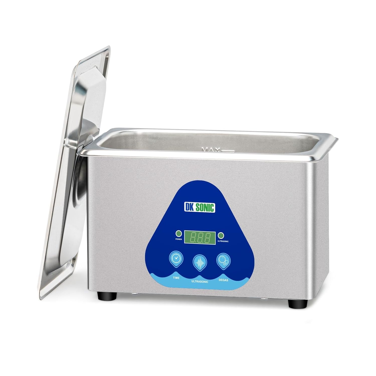 DK SONIC Ultraschallreiniger 900 ML Edelstahl, 35W ltraschallreinigungsgerät mit digitalem Timer zum Reinigen von Schmuck, Brillen, Münzen (inkl. Korb)