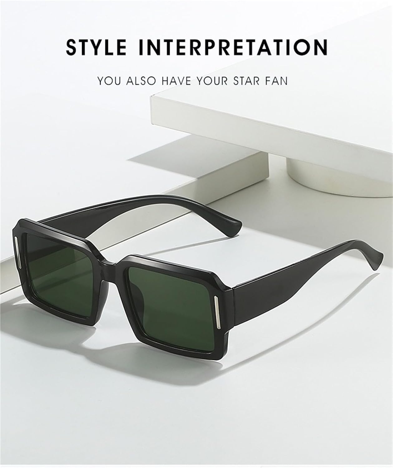 Square Frame Men Outdoor Party Sunglasses Sports Driving Women Decorative Sun Glasses