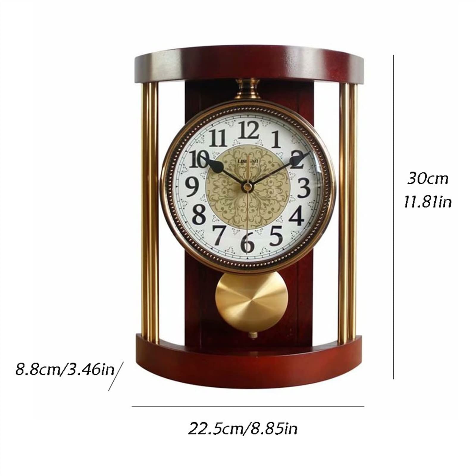 Décorative Horloge de Bureau Classique silencieuse décoration de Bureau rétro Horloge Salon Porche décoration de Bureau pour Bureau Chambre Table