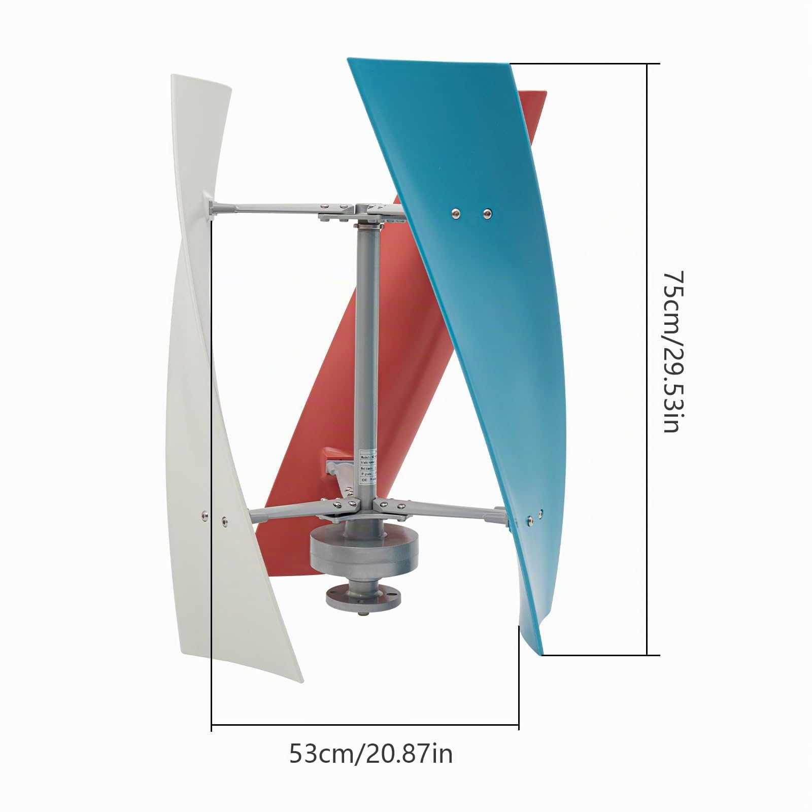 12V/24V Windkraftanlage Vertikale Windturbine Wendel Windgenerator 3-Flügel Windkraftanlages mit Regler, Windturbinengenerator Windrad für Haus, Boot, Camping (12, Volt)