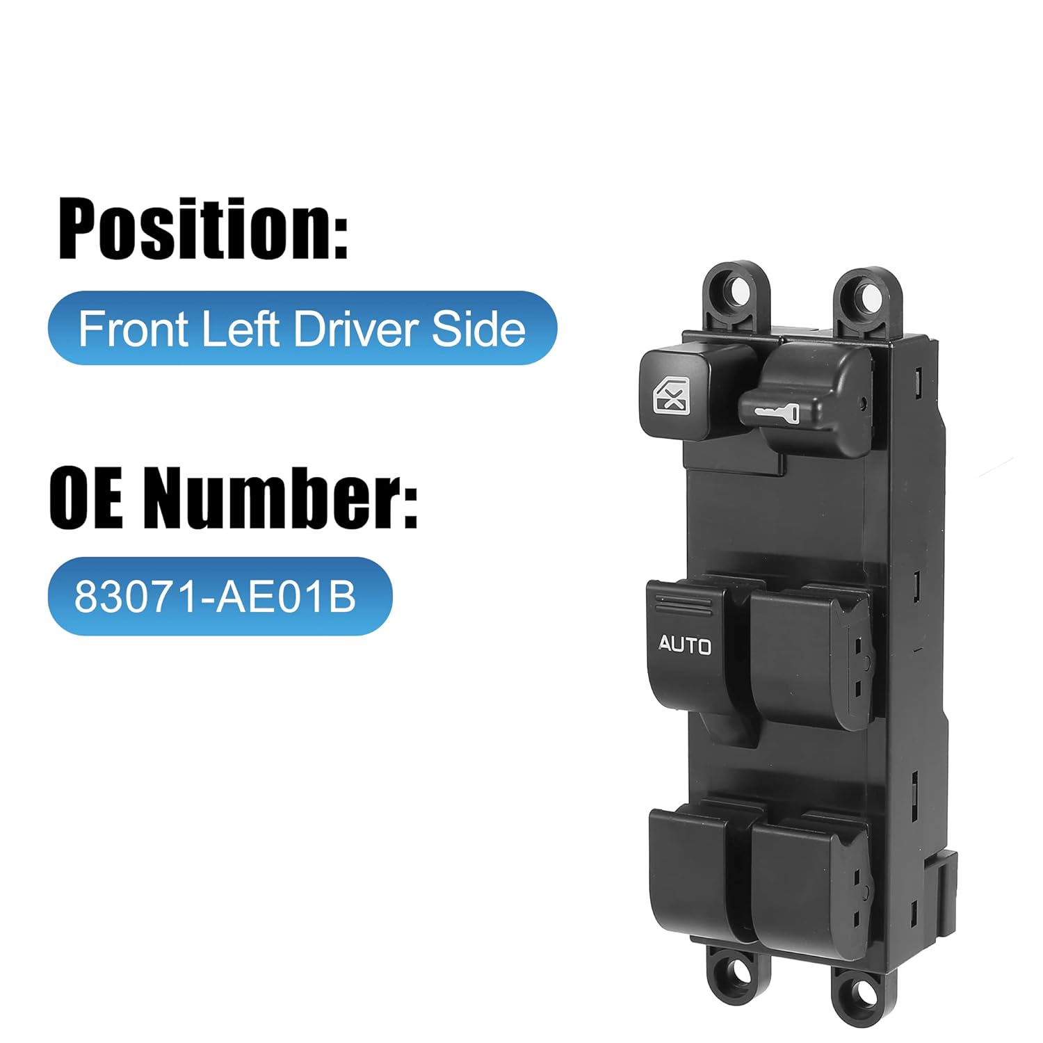 X AUTOHAUX Power Window Switch Driver Side Power Window Master Control Switch 83071-AE01B Replacement for Subaru Legacy 2000-2004