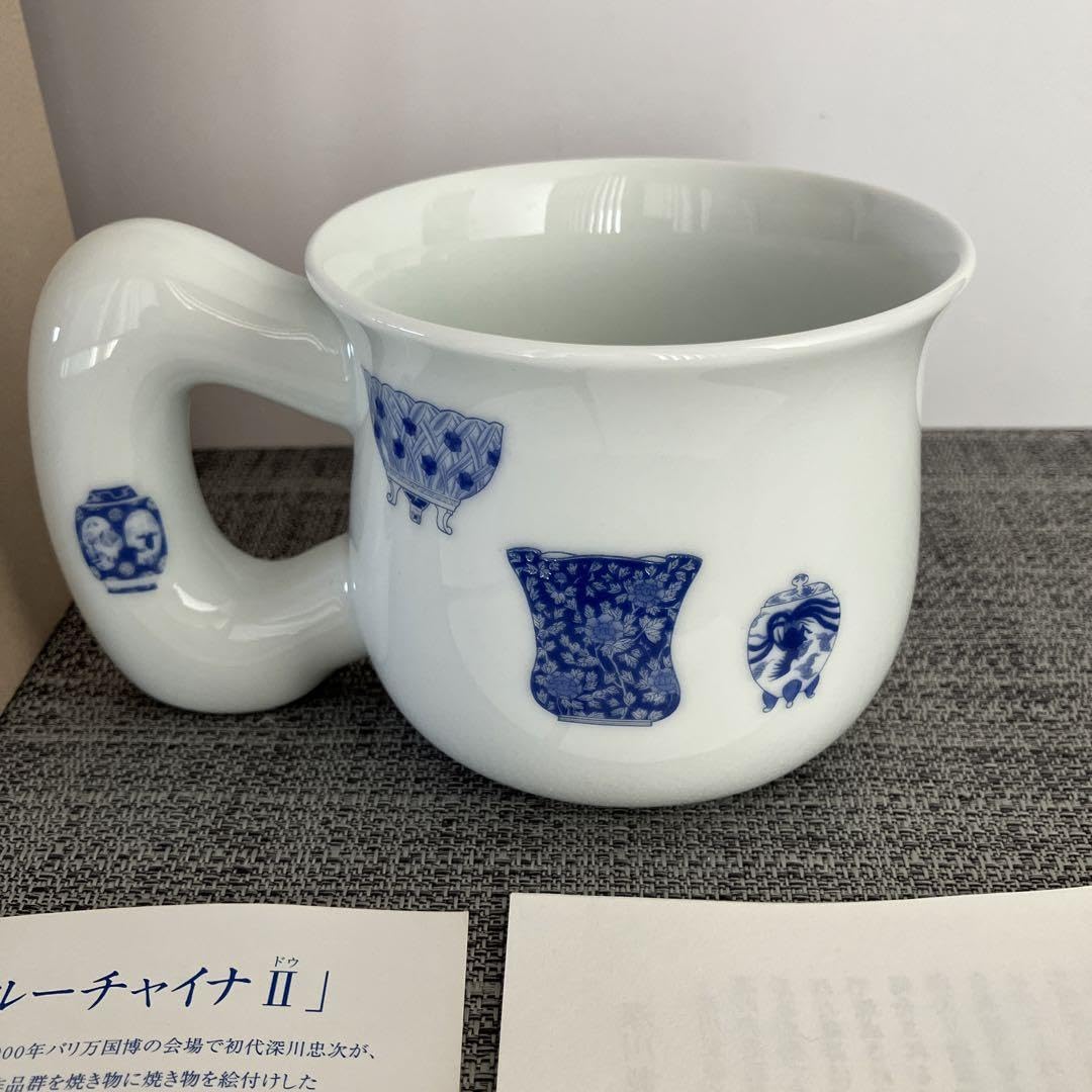 Amazon.co.jp: 深川製磁 ブルーチャイナ モーニングカップ : ホーム 