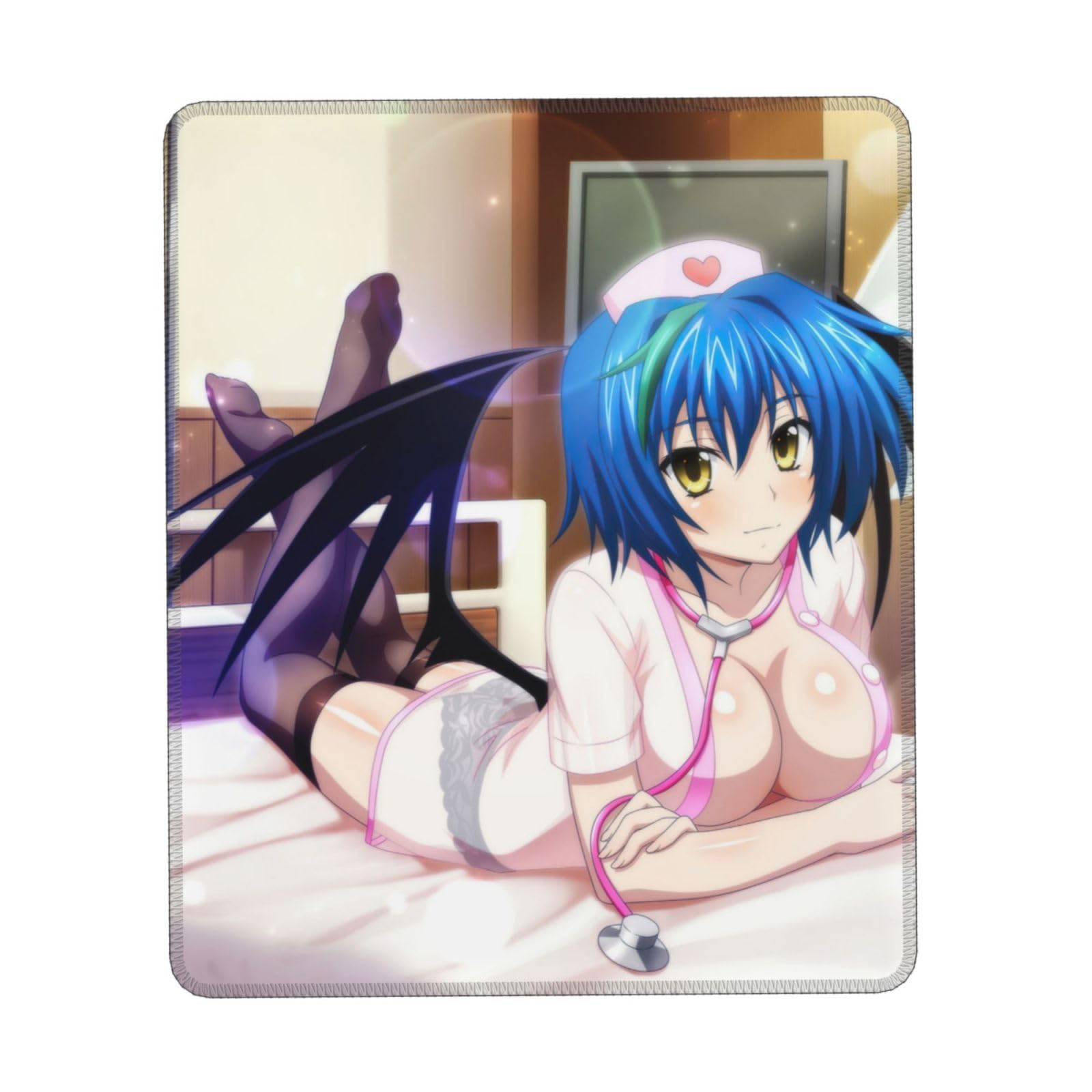 Highschool DxD Xenovia Mouse Pad 3D Printed Anime Non-Slip Rubber Bottom Mat with Stitching Edges Waterproof Laptop Pad for Learning Office Game 7 X 8.6 in