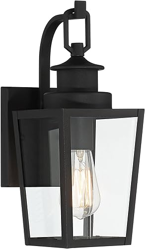 Miniatura 2 de Possini Euro Design Ackerly - Farol rústico de 14 pulgadas de alto para exteriores, lámpara de pared para porche, casa, exterior, bombilla Edison