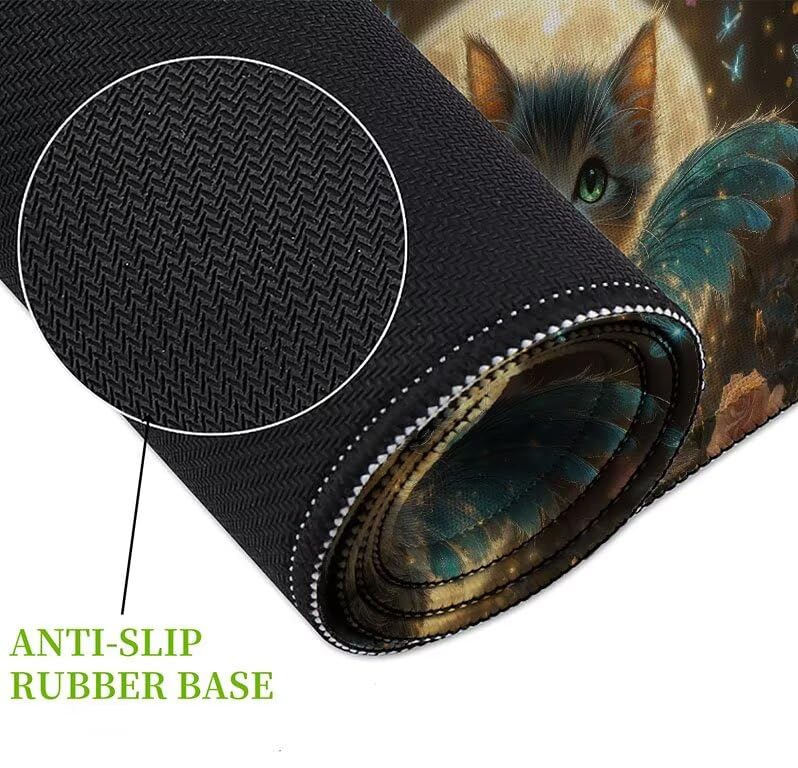Mouse pad XXL con diseño de gato D1-592 para tapete de PC portátil 5