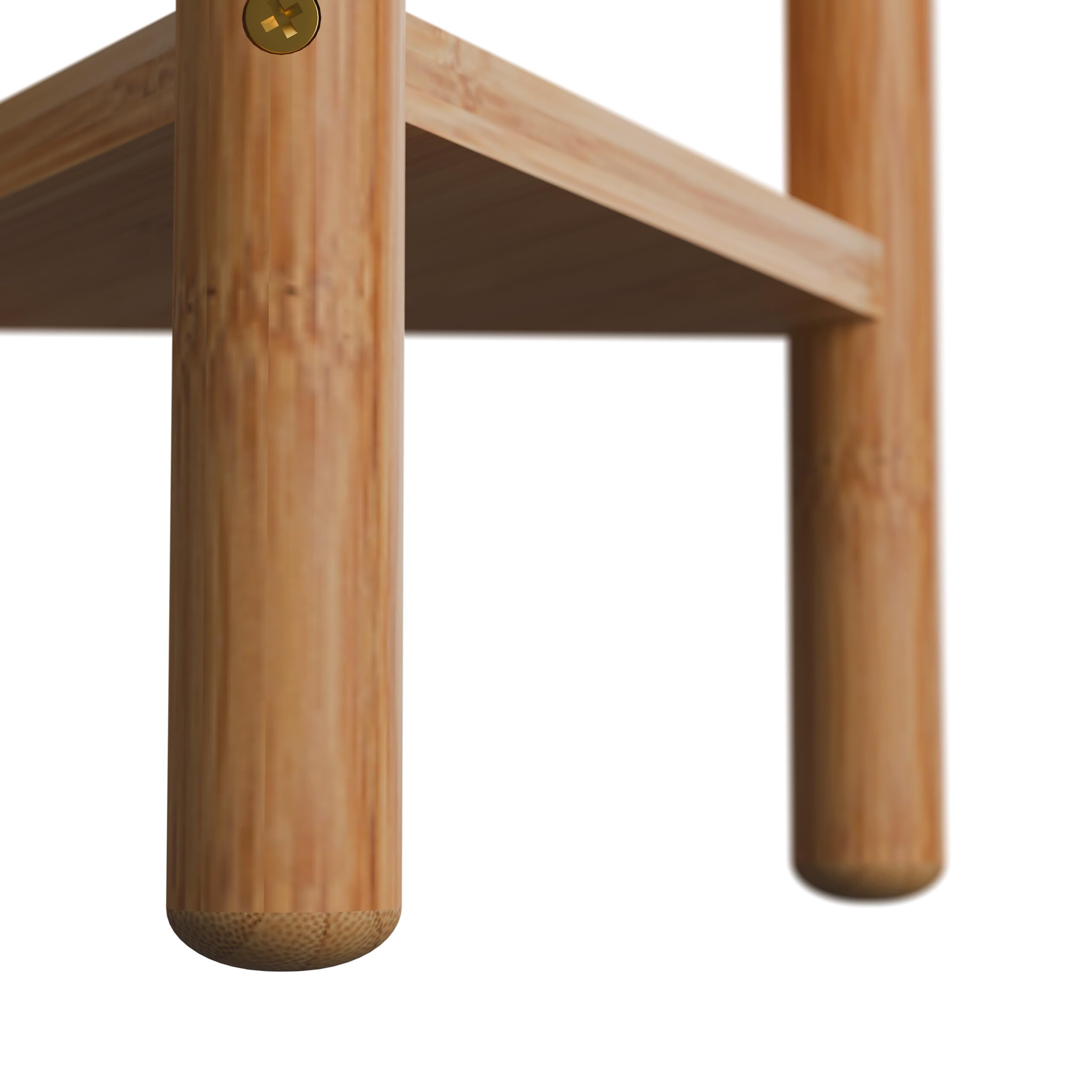 Relaxdays Scaffale Portapiante con 4 Ripiani in Plastica, Scala Portafiori, Supporto Vasi, 78x28x34 cm, bambù, Naturale
