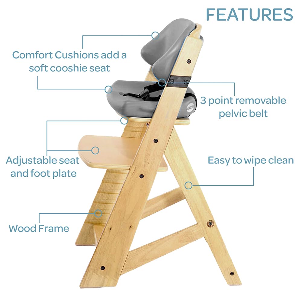 Keekaroo Height Right Kids Chair with Comfort Cushions Vanilla 0055209KR-0002 product thumbnail 4