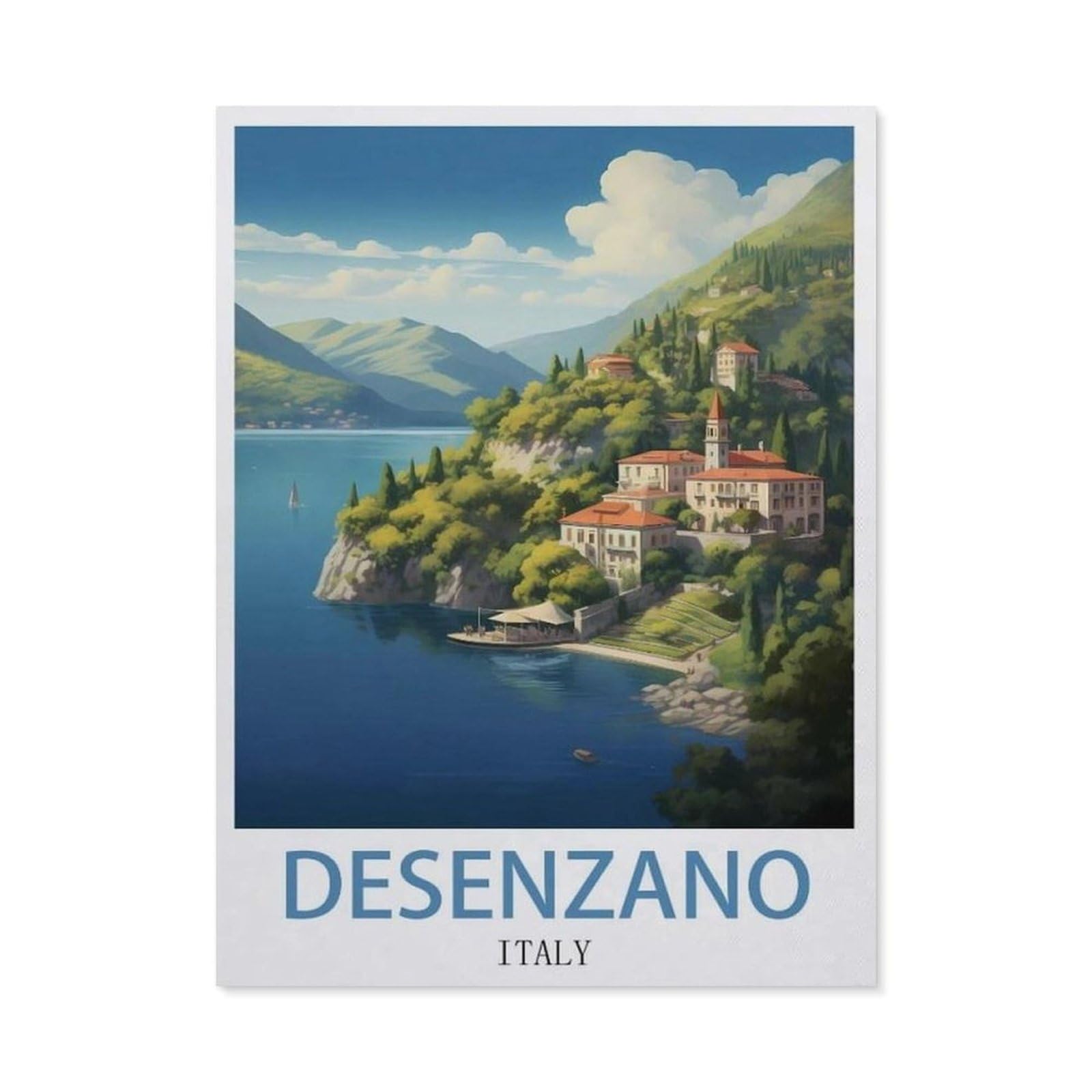 Metal Sign Tin Sign，Desenzano Italy(15x30cm）