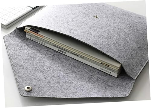 Miniatura 7 de Libreras Stationerylight Organizador de fieltro Tamaño Oficina Botones Portatarjetas Portátil Expandible Gris Soporte de Bolso Documento Sobre