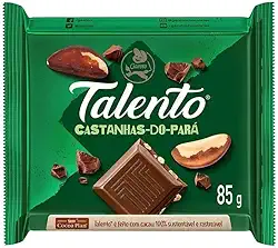Chocolate Talento ao Leite com Castanhas do Pará 85g