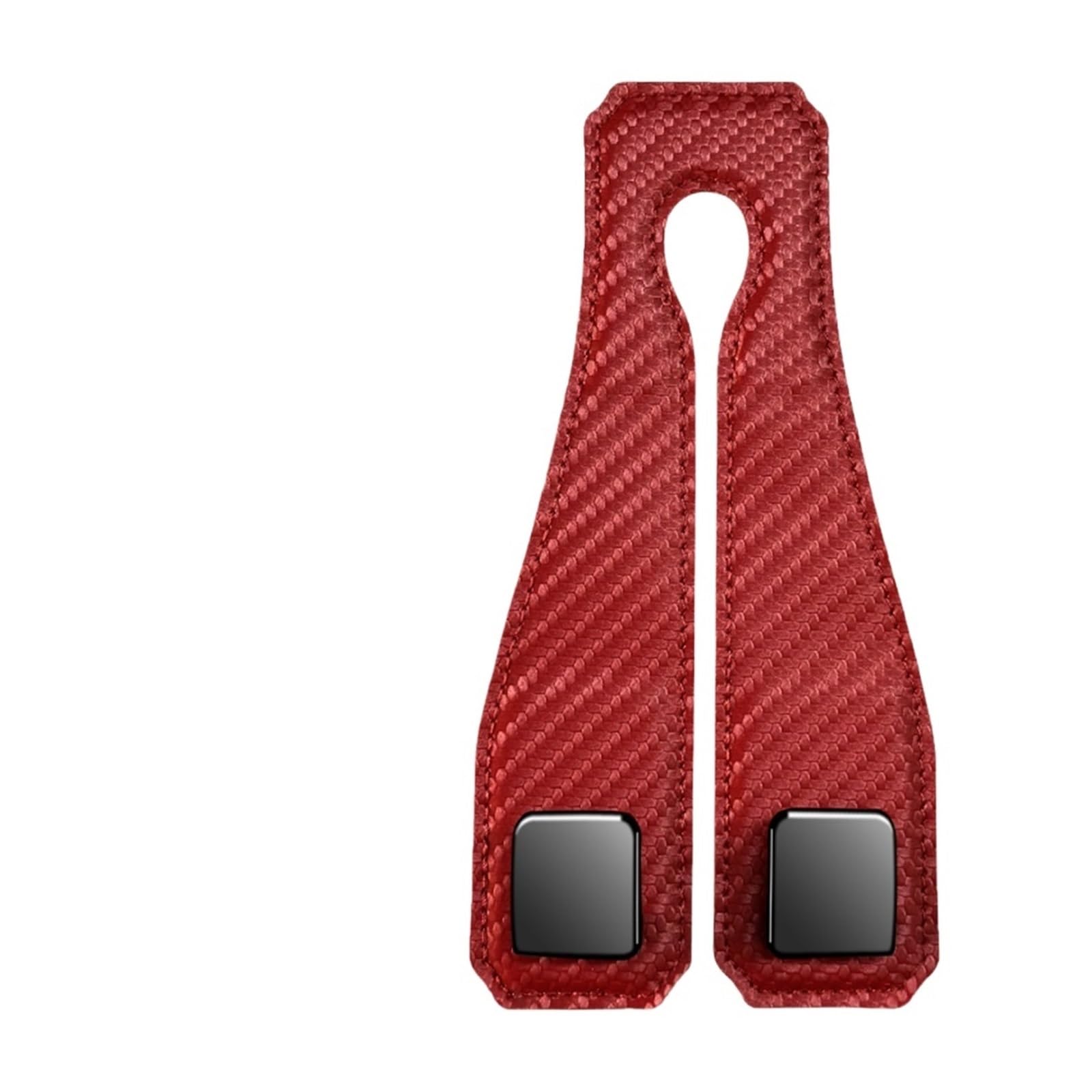 Mosklo Car Interior Trim Accessories Universal Car Headrest Hook Suede Rear Seat Hanging Dual 20KG Large Load-Bearing Alloy Hanger Tool Accessories(Carbon Fiber Red)
