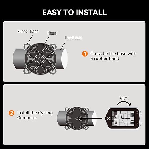 Miniatura 7 de XOSS NAV Plus - Computadora de bicicleta GPS con Bluetooth, 2.4 pulgadas Ant+ Bike Computadora inalámbrica con batería de 33 horas de duración, IPX7