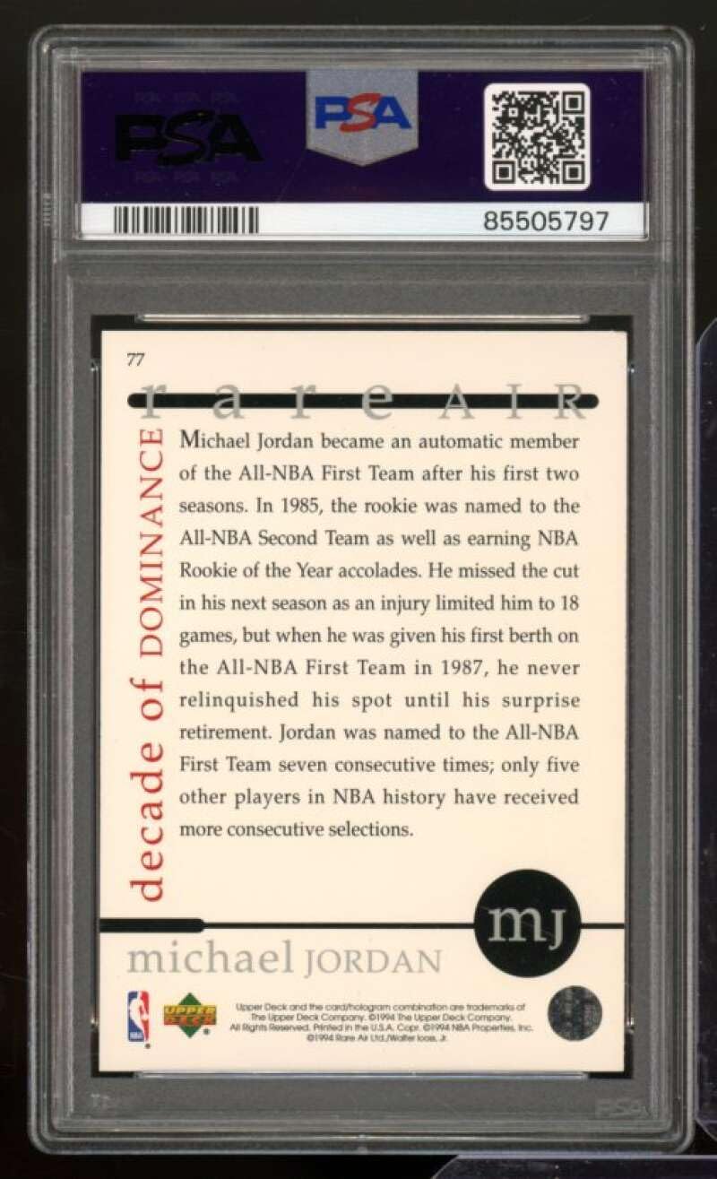 mj rare air cards MICHAEL JORDAN 1994 Upper Deck MJ Rare Air #1 PSA 10 Bulls – Frank's Card  Shop