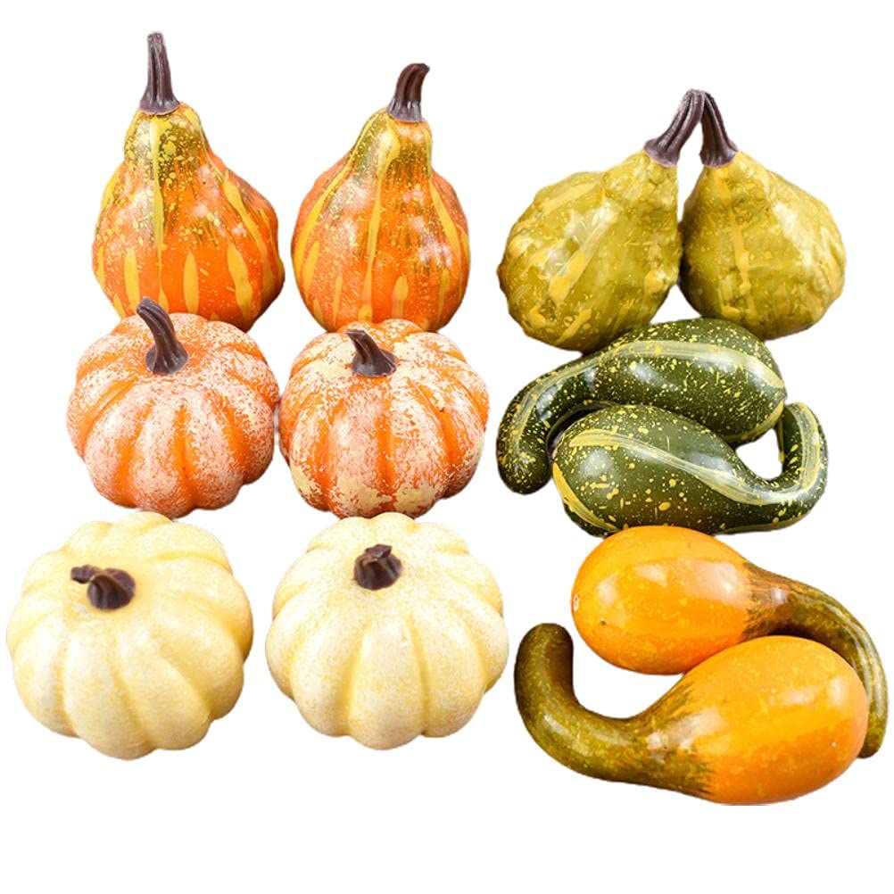 12 zucche di Simulazione di Halloween Modelli di Zucca in Schiuma Artificiale per la Decorazione di Halloween Little Surprise