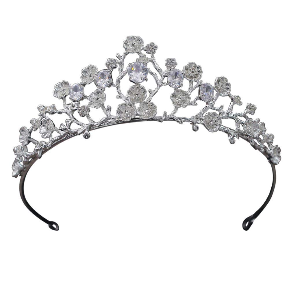 Tiara, stop strasu, biżuteria na głowę dla panny młodej, błyszcząca, srebrna, prosta, modna ozdoba na wesele, ozdoba do włosów, w stylu vintage, opaska na czoło na imprezę