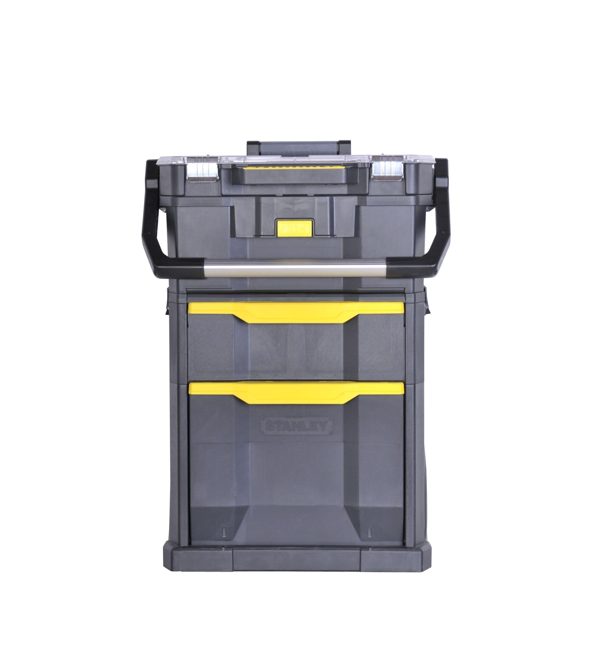 Stanley STST1-79231 - Taller Móvil para Herramientas 2 en 1, 56 x 38.2 x 76.4 cm, Negro/ Amarillo