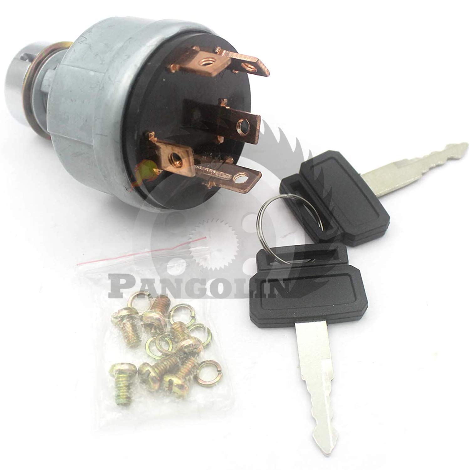 PANGOLIN 2549-1153B 25491153B Short Ignition Switch Starter Ignition Switch with 6 Terminals for Daewoo Doosan SL220LC Excavator Aftermarket Part, 3 Month Warranty