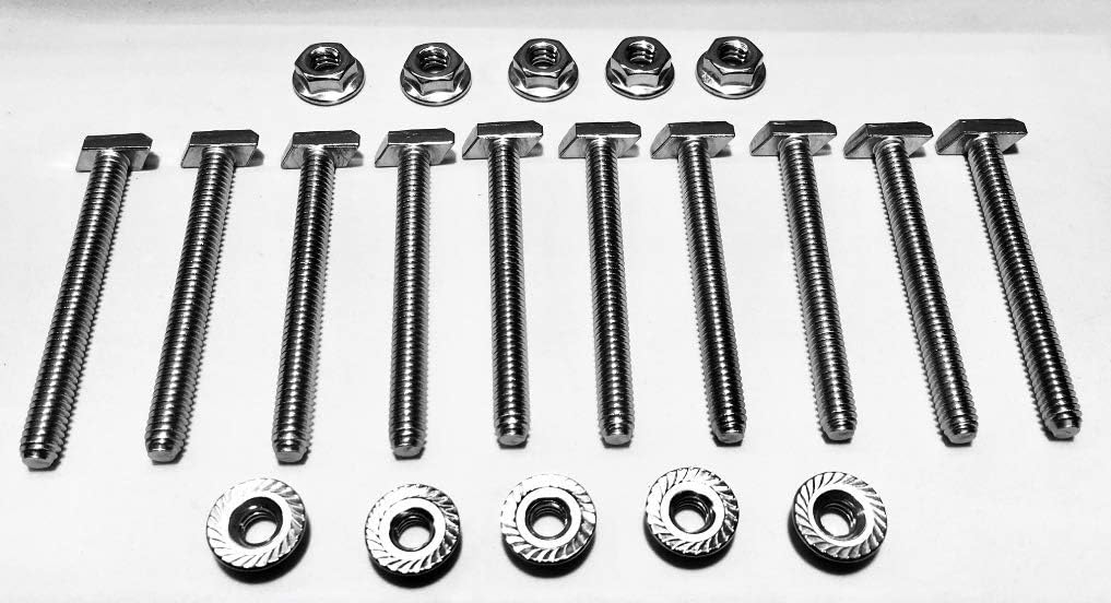 Nuts Unirac 1/4” x 2.5” Stainless Steel TBolts and Nuts Fasteners