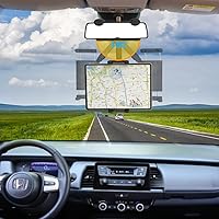 Vista 6 de Soporte para teléfono para espejo retrovisor de automóvil, soporte para tableta para iPad y teléfono celular de 4 a 13 pulgadas, soporte retráctil