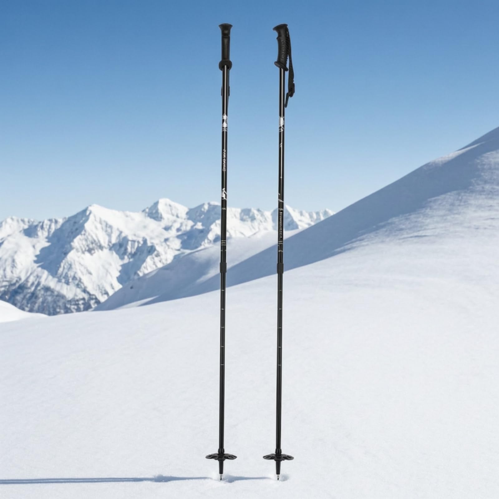 Bastone da Multisezione con Regolazione Lunghezza in Alluminio Stampato con Impugnatura Ergonomica E Cinturino al Polso Regolabile con
